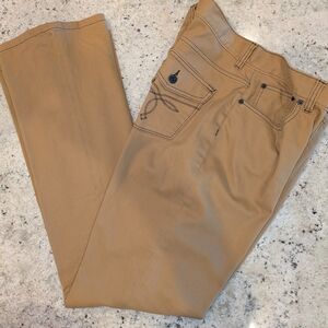 LRL Ralph Lauren Tan Bootcut Pants Size 8 Stretch Mid-Rise NWOT